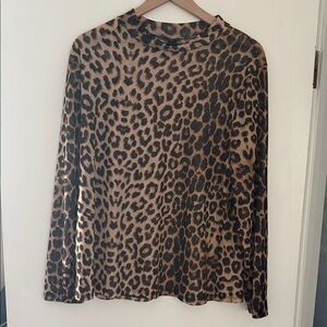 Fashion Nova Leopard Print Long Sleeve Top